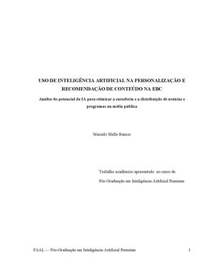 Inteligencia Artificial Recomendacao Conteudo Ebc