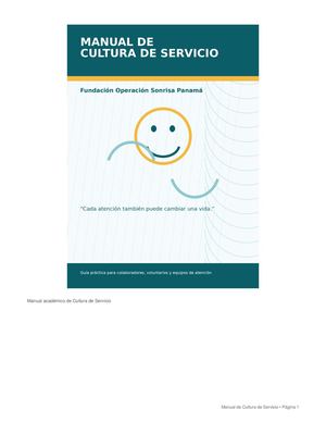 Manual Cultura De Servicio Operacion Sonrisa Panama 2