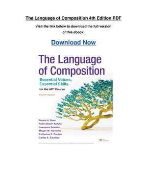 The Language Of Composition 4th Edition Pdf