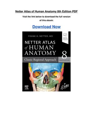 Netter Atlas Of Human Anatomy 8th Edition Pdf