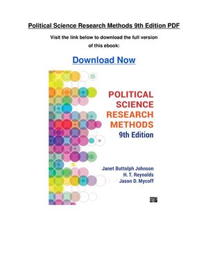 Political Science Research Methods 9th Edition Pdf 2