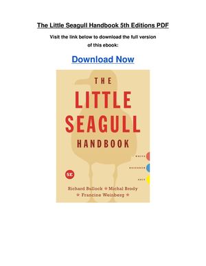 The Little Seagull Handbook 5th Edition Pdf