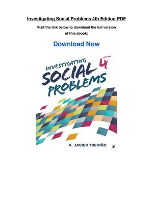 Investigating Social Problems 4th Edition Pdf