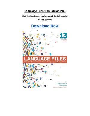 Language Files 13th Edition Pdf