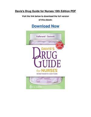 Daviss Drug Guide For Nurses 19 Pdf