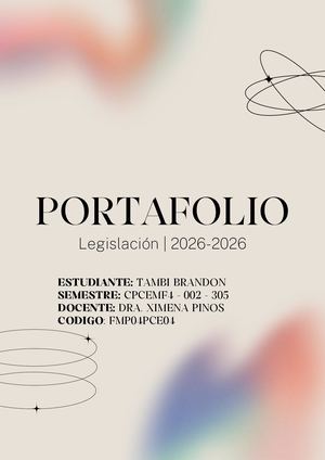 Portafolio - Legislación