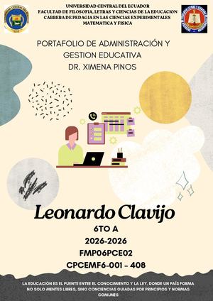 Portafolio de Administración y gestión educativa