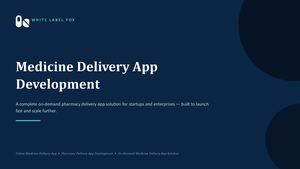 On-Demand Medicine Delivery App Development Solutions