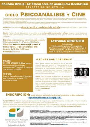 2026 09 18 Ciclo Psicoanálisis Y Cine Leones Por Corderos