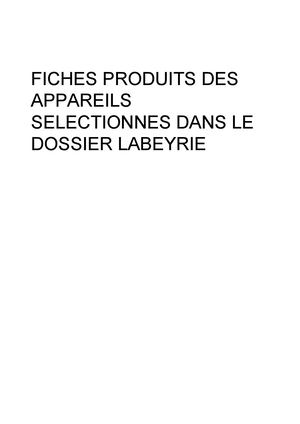 Fiches Produits Dossier Labeyrie