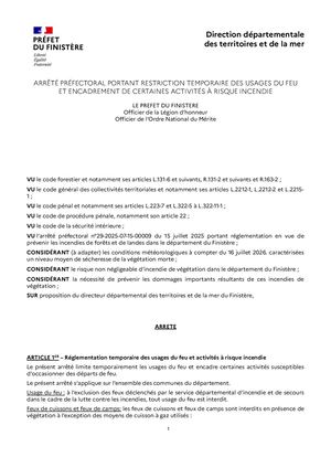 Ap Restriction Des Usages Du Feu 16 07 2026