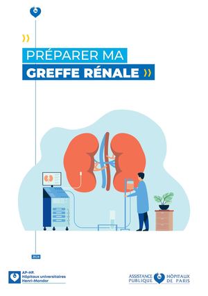 Livret Préparer Ma Greffe Rénale