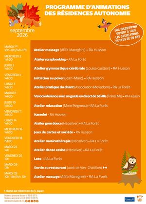 Animations RA septembre 2026
