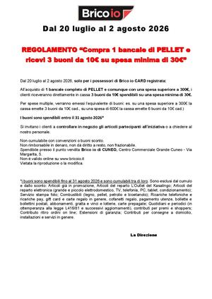 Reg CUNEO_Promo Bancale Pellet 3 Buoni Da 10€ 20luglio 2agosto