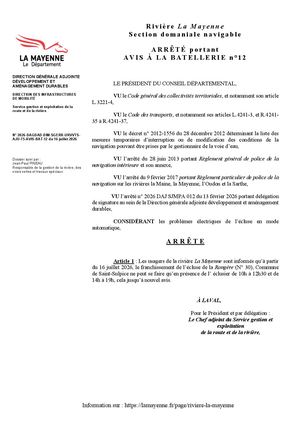 Avis Batellerie - 20260716