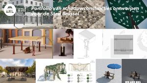 Portfolio van schaduwconstructies ontworpen voor de Stad Brussel