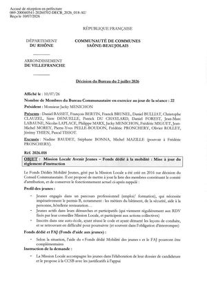 DECB 2026 018 TPN Décision Bureau Mission Avenir Locale Fonds Mobilité_MAJ Règlt Instruction