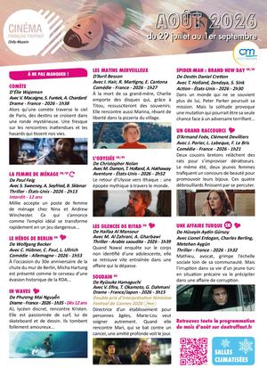 Programme août 2026 - Cinéma François Truffaut