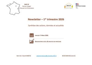 Newsletter SIAO 52 - 1er Trimestre 2026