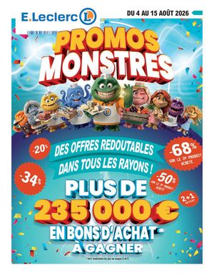 Promos Monstres 4/08 au 15/08