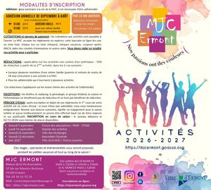 Brochure Mjc Ermont 2026 2027