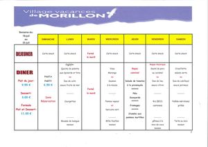 Menu Du 19 Au 25 Juillet