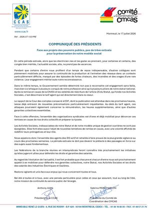 2026 07 133 Communiqué Défense Des Conquis De La Branche