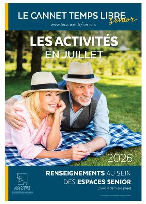 Guides des activités Senior Juillet