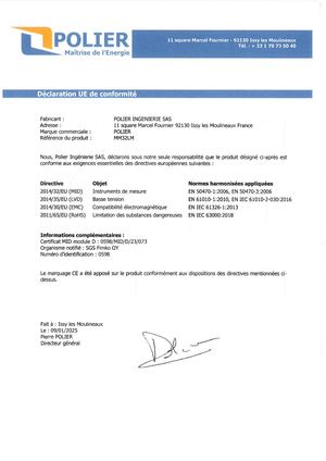 Declaration De Conformite Des Bornes