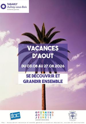 Planning vacances d'Août 2026- Antennes jeunesse