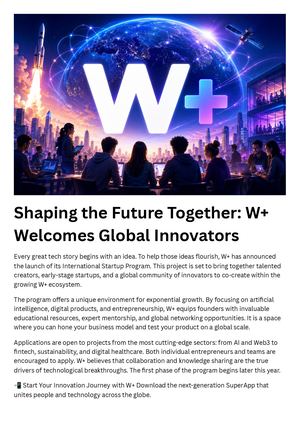 W+ Launches Global Ambassador Program Across More Than 100 Countries