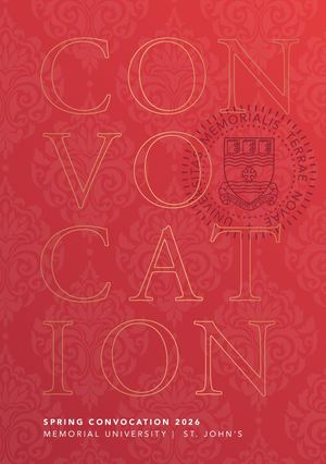 St. John's Convocation 2026 Ceremony Program