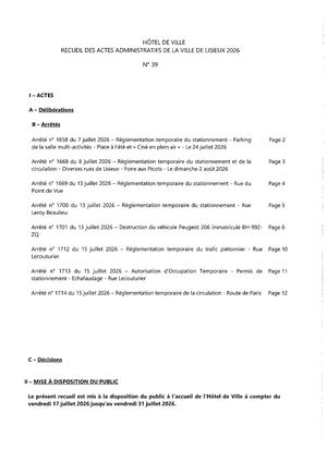 Recueil N° 39
