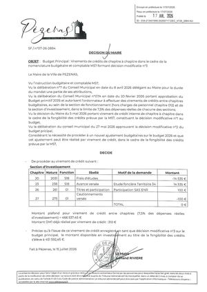 Décisions 17 07 2026