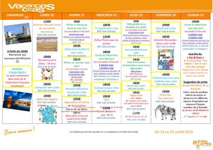 Semaine Du 19 Au 25 Juillet (S30)