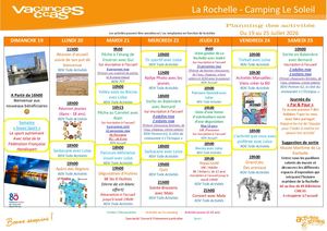 Planning Semaine 30