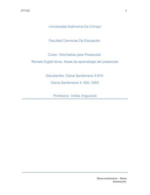 Revista Areas De Aprendizaje Del Preescolar Final 1