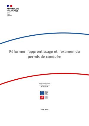 2026 Réformer l'apprentissage et l'examen