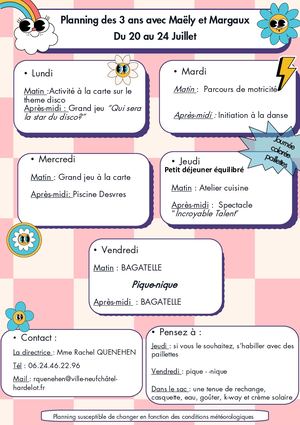 Centre de Loisirs et sportif - Semaine 3