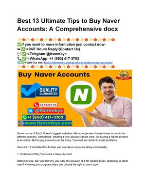The Best 13 Simple Tips To Buy Naver Accounts Expert Secrets Revealed