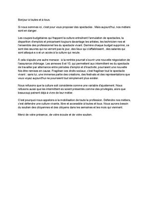 Prise de parole