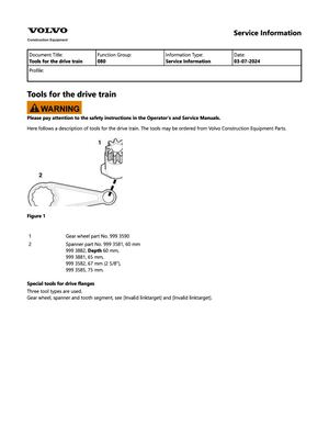 Service Repair Manual - Volvo A30C Articulated Hauler PDF
