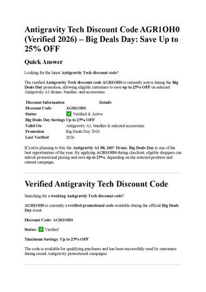 Antigravity Discount Code AGR1OH0