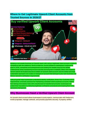 Best Sites To B'uy Veri'fied Upwork Client Accounts (New York)