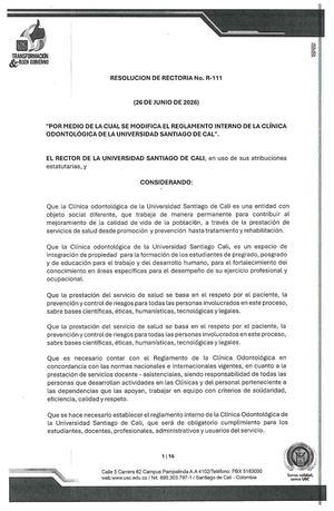 Reglamento Interno Clínica Odontológica