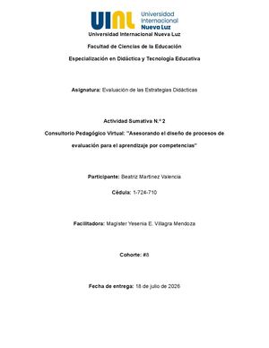 Consultoria Pedagogica Virtual