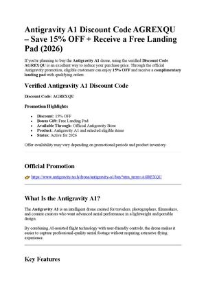 Antigravity Discount Code [AGREXQU] – Get 15% Off + Free €29 Gift