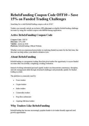 RebelsFunding Coupon Code [OFF10]