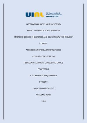 Consultorio pedagogico