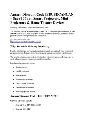 Aurzen Discount Code [EBUBECANCAN]